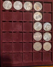 11 x 5 DM Gedenkmünzen BRD verschiedene Motive unzirkuliert 625 Silber 1973-1979