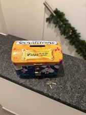 Diddl Schatztruhe Spardose Blechdose mit Schloss & 2 Schlüsseln