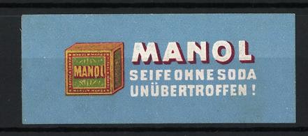 Reklamemarke manol seife ohne - seife,