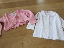 2 Jacken, pink bzw. weiß, langarm, Gr 86 bzw. 74, wie neu