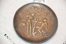 Bronze Relief Platte Adam und
