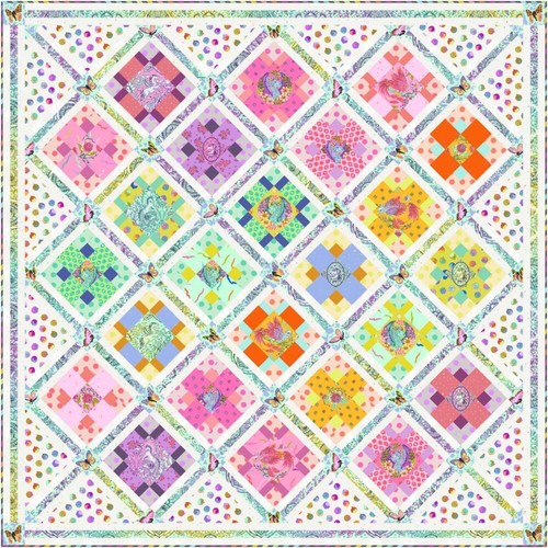 Tula pink legandary quilt kit - pink,