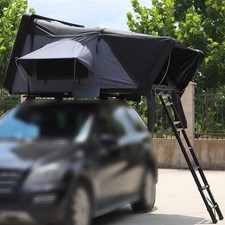 Dachzelt Autodachzelt Aluminium Case 160x210x110cm Grau Schwarz LED Zelt