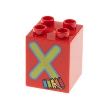 1x Lego Duplo Motiv Bau Stein