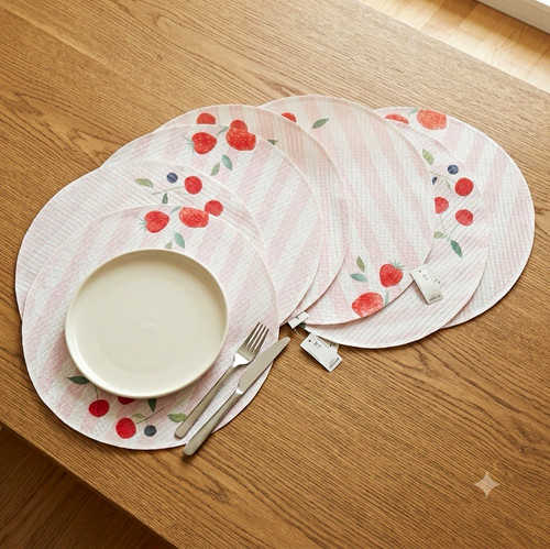 6er set runde platzdeckchen - 6er,
