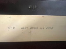 Lineal ALBERT NESTLER Nr. 11 Technischer Zeichenrechner Lederetui Vintage