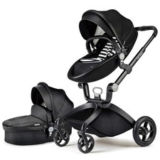 Hot Mom Kinderwagen 2in1 Set Klassik Kombikinderwagen mit Alu-Rahmen/Vollgummi