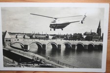AK Airliner Postcard FLUGHAFEN MAASTRICHT Sabena Sikorsky Helicopter