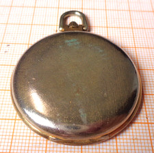 Ältere gebrauchte Sprungdeckel Taschenuhr Metall vergoldet defekt Quarz Werk