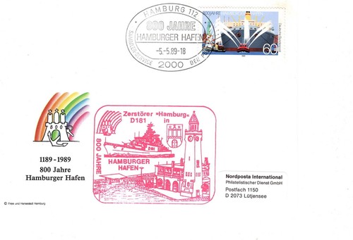 Schiffspost zerstörer hamburg - schiffspost,