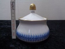 Weimar Porzellan Zuckerdose Echt Kobalt " Harmonie " ,nie Gebraucht, Neuw.