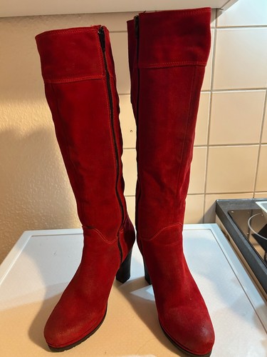 Wildlederstiefel rot - wildlederstiefel,,