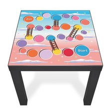 banjado Designabdeckung für Ikea Lack Tisch 55x55 Glasplatte o. Folie Spielbrett