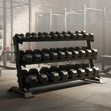 5–75 lb Rubber Hex Dumbbells
