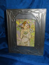 bilderrahmen im jugendstil,zinn