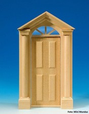 60050 - MINI MUNDUS Eingangstür mit Säulen für Puppenhaus Puppenstube 1:12