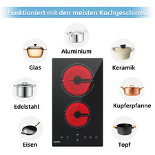 Glaskeramikkochfeld 2 Zonen