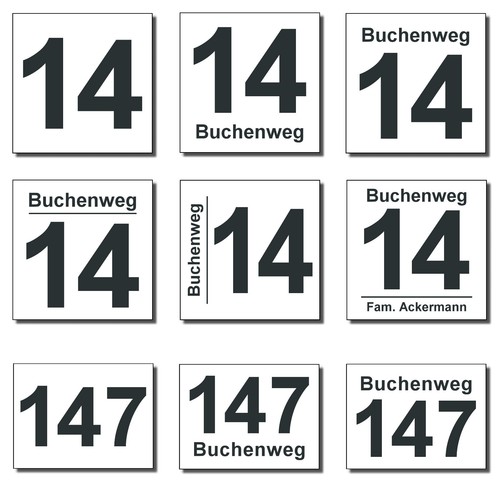 Hausnummer hausnummernschild - hausnummer,