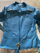 LIZ MALRAUX DESIGN Damen Leder Jacke Blazer Gr. 36 in Farbe turküs.