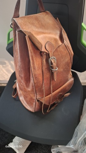 Vintage leder rucksack - vintage,