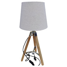 Atmosphera Lampe beige braun