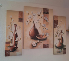 Wandbild 3-teilig Deko Kunst Leinwand