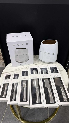 Smeg messerblock komplettset - smeg,
