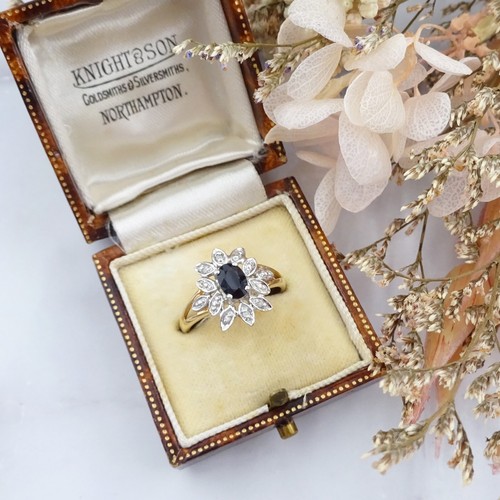 Vintage cluster ring gold - vintage, 9