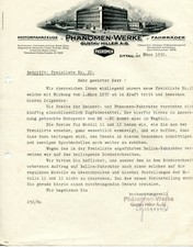 Dokument von 1930 > Phänomen-Werke / Motorfahrzeuge, Fahrräder ( in Zittau )