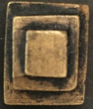 2-stufiges 10/14/6 mm Ashanti (Westafrika) altes Goldgewicht Bronze / Messing ?