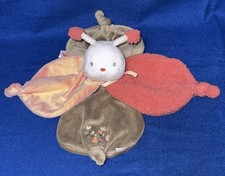 Schmusetuch Fehn Schmetterling braun / rosa + Blumen