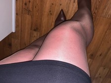 Damen Nylon Strumpfhosen Schwarz Größe 50 getragen 