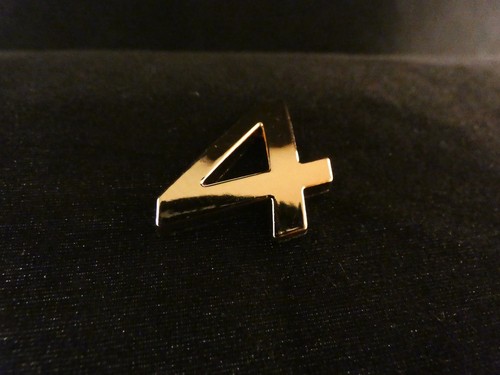 Karat vergoldet zahl 4 - zahl, "4"