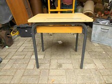 SCHULBANK SITZBANK SCHREIBTISCH ALT X