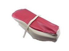 Sitzbezug weinrot - beige mit Halteriemen AWO Sport - Doppelsitzbank