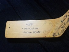 Mini Eishockey Schläger Von KEV Vintage - Originale Unterschriften Saison 74/75