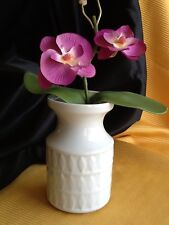 Lorenz Hutschenreuther Design Karl Scheid Porzellan Vase Raute weiß Op Art