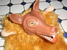 Kasperle Figur Wolf fürs Kasperl Theater Hand Puppen Vintage Handspielpuppe rar