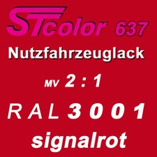 8,5 kg STC 2K HS Autolack VOC 2:1 RAL 3001 signalrot NFZ LKW Lack Set mit Härter
