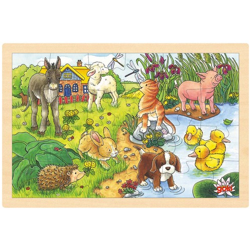 Goki einlegepuzzle tierkinder - goki,