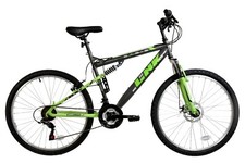 Basis Link Vollfederung Mountainbike 26" Rad MTB 18 Gang Shimano grau/grn