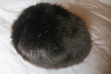 Pelzkappe Pelzmütze Fellmütze Damen Echtpelz vermutlich Nerz dunkelbraun