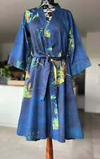 NEU! KAYORI Designer Bademantel A-Linie Morgenmantel Wickelmantel Kimono
