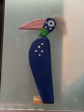 Vogel Holzfigur blau von Meier