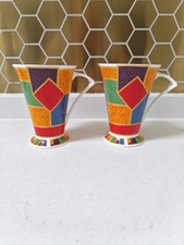 Bauhaus Tassen 2er Set Fine Bone China Staffordshire Geschirr. *Top Zustand*