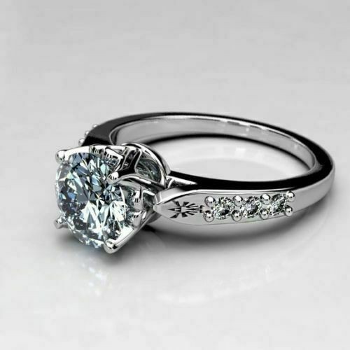 Massiver 14k weißgold 30ct - massiver,