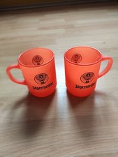 2 orange Glasbecher Jägermeister Fanartikel Kaffe/Teebecher
