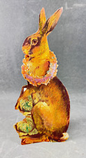 Oster Easter Aufsteller Osteraufsteller Pappe Hase Osterhase Blumen 27cm