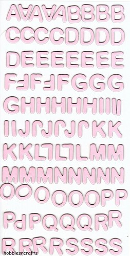 Modern pink alphabet - pink,