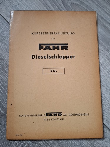 Fahr schlepper d45l - fahr,